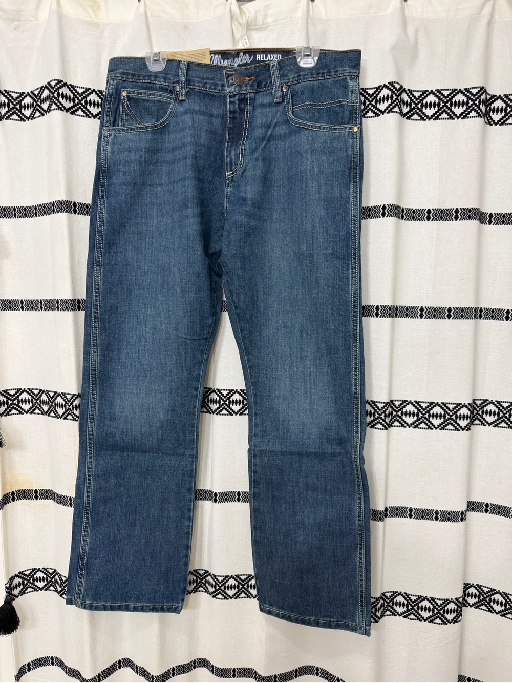 Wrangler Retro Men's Relaxed Bootcut Blue Denim Jeans 33x30 NEW WITH TAGS